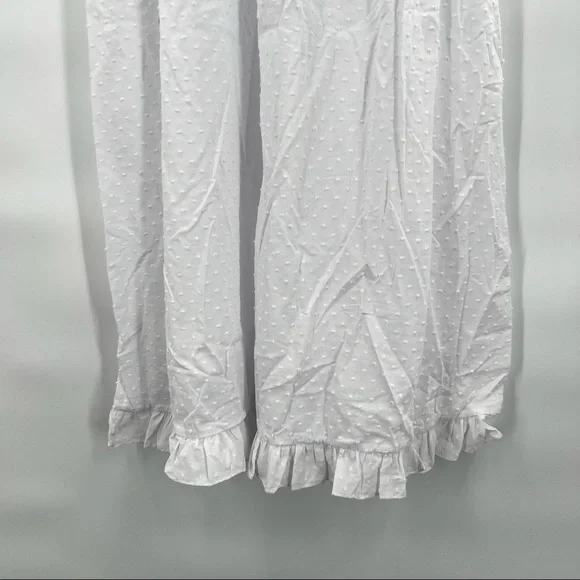 NWOT Hill House The Caroline Nap Dress White Swiss Dot Puff Short Sleeve Midi - Picture 14 of 16